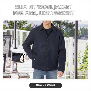 Chaqueta de Invierno para Hombre, a la Moda, Estilo Urbano, de Lana, Corte Ajustado, Ligera, Impermeable y Transpirable, Disponible en Stock, Envío Inmediato - Product Image 2