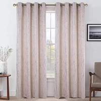 Tissu de rideau moderne en mélange de polyester et de lin, imperméable et ignifuge, adapté aux projets de design d'intérieur d'hôtels