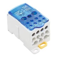 Barre de bus DIN UKK, 80A-500A, Blocs de bornes à vis pour la distribution d'énergie, Bloc de distribution à haut ampérage