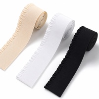 Bande élastique en polyester plissée Meetee XP154 60 mm pour bretelles de soutien-gorge, vêtements, textiles de maison et accessoires de couture