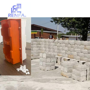 Cetakan Bata Interlock Silikon Plastik Berongga Desain Baru dari Pabrik RF, Cetakan Semen Beton Manual untuk Bata Berongga, Dijual Laris - Product Image 2