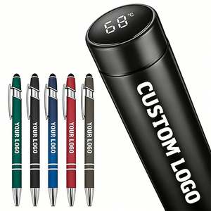 Stylo bille publicitaire personnalisé avec logo et stylet, idéal pour les cadeaux d'entreprise - Product Image 1