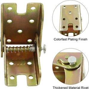 Khớp bản lề tự khóa 90 độ, chân bàn kim loại hiện đại mạ sắt, giá đỡ chân bàn cho bàn gấp bệnh viện khách sạn có thanh đỡ góc - Product Image 4