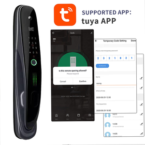 Thiết kế mới tuya cửa thông minh khóa spy camera giám sát an ninh nhà hoàn toàn tự động ngón tay in khóa cửa - Product Image 3