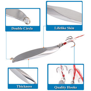 Señuelo de Cuchara Ytqhxy Silver Glow 7 10 15 20 30 40g, Cebo de Fondo para Pesca de Peces de Agua Salada, Etiqueta Privada Licenciada XY-466 - Product Image 3