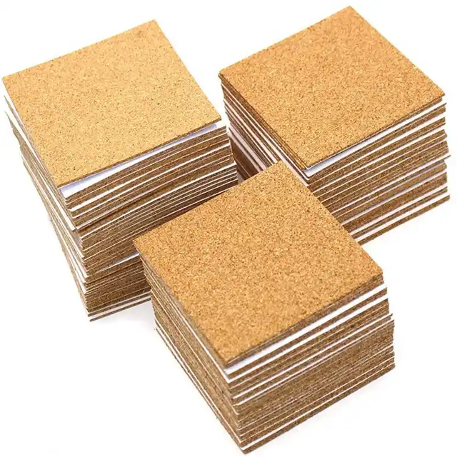 Wholesale Glass Adhesive Cork Separator Pads Cork Separator Pad Adhesive Cork Spacer Separator Protector Pads for Glass