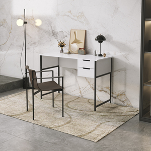 YQ FOREVER Home Office Modern <strong>Simple</strong> Small <strong>Study</strong> Writing PC Drawers Industrial Desktop Table <strong>Computer</strong> <strong>Desk</strong> - Product Image 2