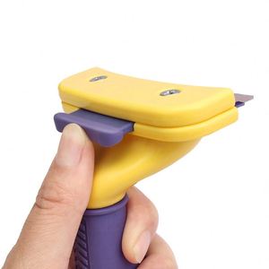 KingHon Durable Rubber Pet Grooming Brush <b>Dog</b> Cat Push <b>Button</b> Comb TPR Handle Hair Deshedding Tool for <b>Dogs</b> and Cats - Product Image 3