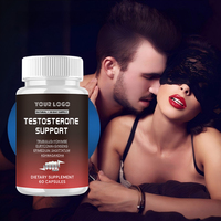 Compléments de vitalité masculine, capsules naturelles de renforcement de la testostérone avec extrait de Tribulus Terrestris, stimulant de la libido pour hommes, 60 capsules végétaliennes