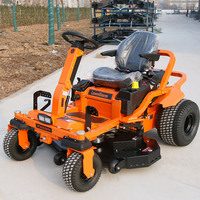 Tondeuse autoportée à braquage zéro puissante, efficace et rapide avec volant de direction, robuste, à essence, 27 CV