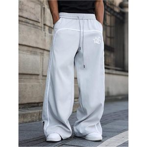 Pantalon de survêtement baggy Y2K pour homme, taille à cordon, coupe droite, respirant, style streetwear, avec poches cargo - Product Image 4