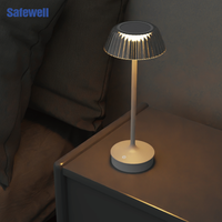 Lampe de table LED sans fil rechargeable à l'énergie solaire RGBW à intensité variable tactile IP54 étanche
