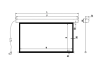 Écran de projection électrique à vente chaude, 100 pouces, moteur, télécommande, écran de projection mural rétractable