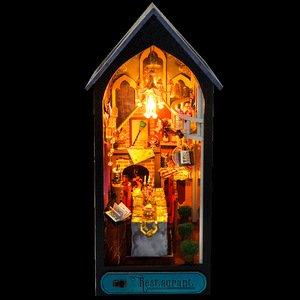 Maqueta en Miniatura Art <span class=keywords><strong>Deco</strong></span> para Manualidades, Soporte para Libros 3D, Caja de Color para Ensamblar a Mano - Product Image 3