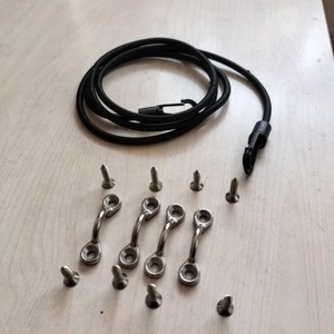 Bungee <b>Cord</b> Set 2M 7Mm Latex With Steel Hooks For Outdoor Use - Product Image 2