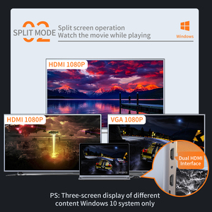 <span class=keywords><strong>USB</strong></span> Hub 13 trong 1Docking Station HD-MI + VGA + USB3.0 * 5 + SD + TF + RJ45 + PD + audio3.5 + sạc không dây 10W - Product Image 5