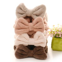 Bandeau en polaire doux et confortable, écologique, en forme de tête de lapin, pour le lavage du visage, le démaquillage, les soins spa, bandeau mignon pour