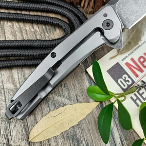 Cuchillo de bolsillo Ker shaw FLYBY 1404 DIY OEM para camping, 3.07 pulgadas, acero inoxidable D2/D420, plegable, para caza, senderismo y actividades al aire libre, 57-59HRC - Product Image 4