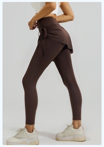 Nouvelle jupe-short de yoga plissée à cordon de serrage pour femme 2025 - Effet deux pièces, amincissante, sans lignes embarrassantes, pantalon de sport athlétique - Product Image 3