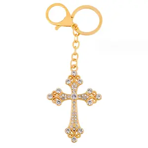 Cross Key chain Creative Metal diamond Key chain Key