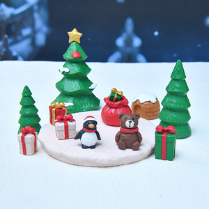 Top Rhyme Christmas Figurines Resin Dolls 3.9in Traditional Style Indoor Decor Living Room Desktop Ornaments - Product Image 2