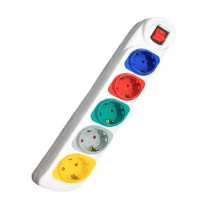 Attracting Coloful 10-16A 230V Power Strip Socket Shuko Eu Power Outlet Socket