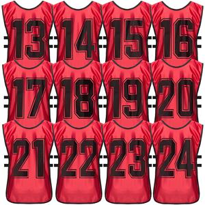 Omkeerbaar Genummerd Voetbalteam Oefenvesten Volwassen Kinderen Centen Met Riem Polyester Materiaal Voor Scrimmage Training - Product Image 4