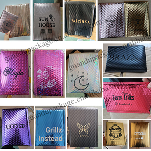 Guandu hậu cần thân thiện với môi Poly <span class=keywords><strong>Bubble</strong></span> bưu phẩm bề mặt bóng độn tùy chỉnh Hot Red hồng bao bì carton với logo của khách hàng - Product Image 6