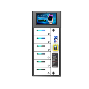 ZEN Pro 6 Bay Outdoor Charging Locker avec écran publicitaire 14 pouces, station <span class=keywords><strong>de</strong></span> recharge à paiement par <span class=keywords><strong>carte</strong></span>, prend en charge Google Pay et Visa Card - Product Image 2
