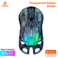 Souris de jeu transparente double mode Jeqang, ergonomique, rétroéclairée RGB, pour ordinateur portable et ordinateur de bureau, en stock