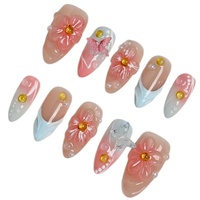 Lot de 10 faux ongles en gel de luxe, design amande, couvrance totale, les plus vendus, personnalisables, haute qualité esthétique