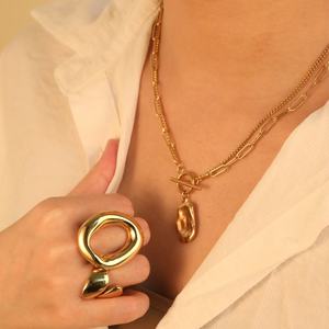 Nuevo Collar de Acero Inoxidable con Colgante Chapado en Oro de 18K PVD, Joyería de Moda Resistente al Agua y al Deslustre, Personalizable para Mujer - Product Image 2