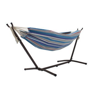<span class=keywords><strong>Hamac</strong></span> <span class=keywords><strong>brésilien</strong></span> Backyard <span class=keywords><strong>Hamac</strong></span> en coton à usage extérieur et intérieur <span class=keywords><strong>Hamac</strong></span> portable à rayures bleues sans support - Product Image 6