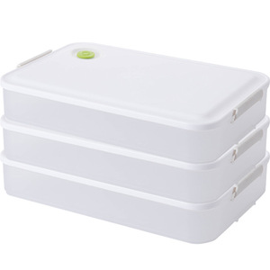 Stackable transparent plastic refrigerator freezer organizer container fridge storage box bins set