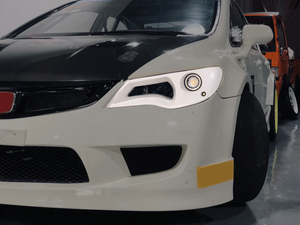 ช่องระบายอากาศไฟหน้าแบบมีรูระบายอากาศ สำหรับ Honda Civic FD2 EPA V2 รุ่น Type FRP ด้านคนขับ (LHD) ชุดแต่งไฟหน้าสำหรับรถแข่ง FD2 - Product Image 4