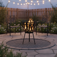 Brasero portable pliable en métal robuste Zhongpin, brûleur à bois moderne pour extérieur, brasero carré pour terrasse