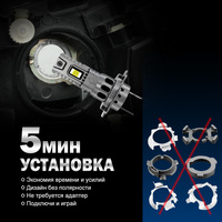 2025 Ampoules H7 améliorées 20000LM 1:1 Halogène Taille H4 H7 H11 9005 HB3 9006 HB4 Plug and Play Ampoules de voiture