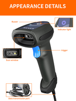 Henex Barkod Okuyucu 2D Wired Traditional Pos Terminal Price Tag Scanner 2d Henex Qr Code Scanner Machine 2d Barcode Reader.