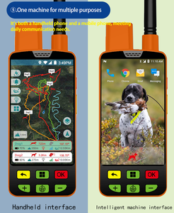 Dispositivos de seguimiento de productos de comportamiento y entrenamiento de mascotas GPS, <span class=keywords><strong>Collar</strong></span> de perro, dispositivo electrónico para perros con mano y 2 collares de entrenamiento