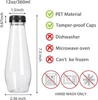 Bouteilles en plastique rondes transparentes PET jetables sans BPA de 350 ml avec étiquette personnalisée MAYSURE pour sodas et boissons énergisantes