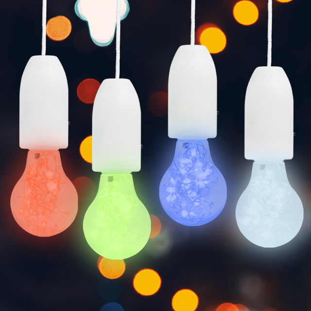 Festive Pull-Cord LED Bulb for Merry Christmas Decorations and Celebrations