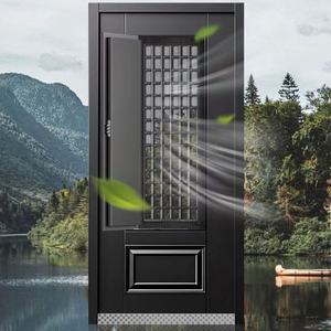 Nuovo Modello di <span class=keywords><strong>Porta</strong></span> d'Ingresso di Sicurezza in Lega di Zinco di Grado A, Design Postmoderno, Ventilata, con Posizione Centrale Rialzata e Traspirante - Product Image 1