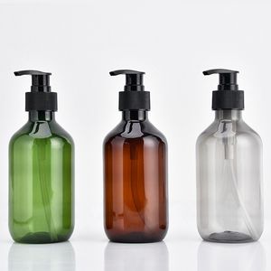 Flaconi Cilindrici in PET Ecologico 100/200/300/500ml Ambra/Grigio/Verde per Shampoo e Gel Doccia con Pompa Dosatrice - Product Image 5