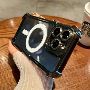 เคสโทรศัพท์แบบแม่เหล็กไร้สายสุดหรูสำหรับ iPhone 11 12 13 14 15 16 Pro Max Plus  แบบใสกันกระแทก - Product Image 6