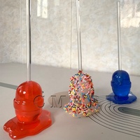 Petite Statue en Résine 3D en Forme de Sucette Fondante, Sculpture Pop Art Glacée, Accessoires de Présentation de Desserts pour Magasin de Pâtisserie