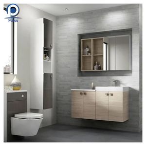 Prima Nhà máy cung cấp trực tiếp hiện đại thương mại dân cư gỗ rắn Wall Mount phòng tắm Vanity tủ - Product Image 6