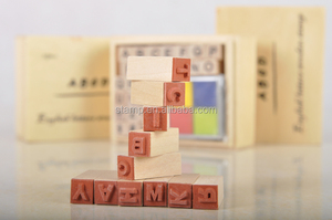 Jeu de tampons en caoutchouc en bois <span class=keywords><strong>alphabet</strong></span> pour enfants avec <span class=keywords><strong>tampon</strong></span> à encre 2023 - Product Image 3