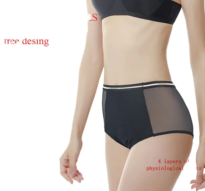 Reusable Leak-Proof Menstrual Panties Four-Layer Fast Absorbent Physiological Underwear Women Sexy Hot Style Menstruation