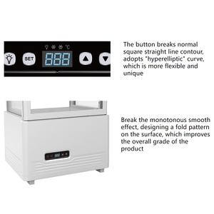 98 litres quatre côtés porte en verre vitrine sans givre contrôle électronique gâteau affichage congélateur réfrigérateur de <span class=keywords><strong>table</strong></span> - Product Image 3