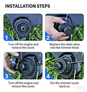 Cabezal de Repuesto para Desbrozadora RS-136-BKP A6226, Bobina de Hilo de Nylon de 1.6mm, 20FT/6.1M, Blanco, Compatible con Decker US CST GE ST EU GL, 41g, 1 Año de Garantía - Product Image 6